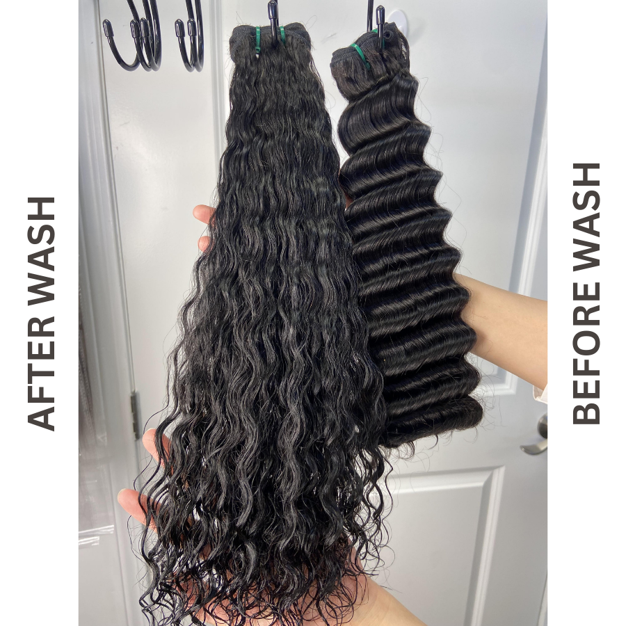 We Heart Hair Raw Cambodian Deep Wavy Double Drawn Hair 14 inch-26 inch