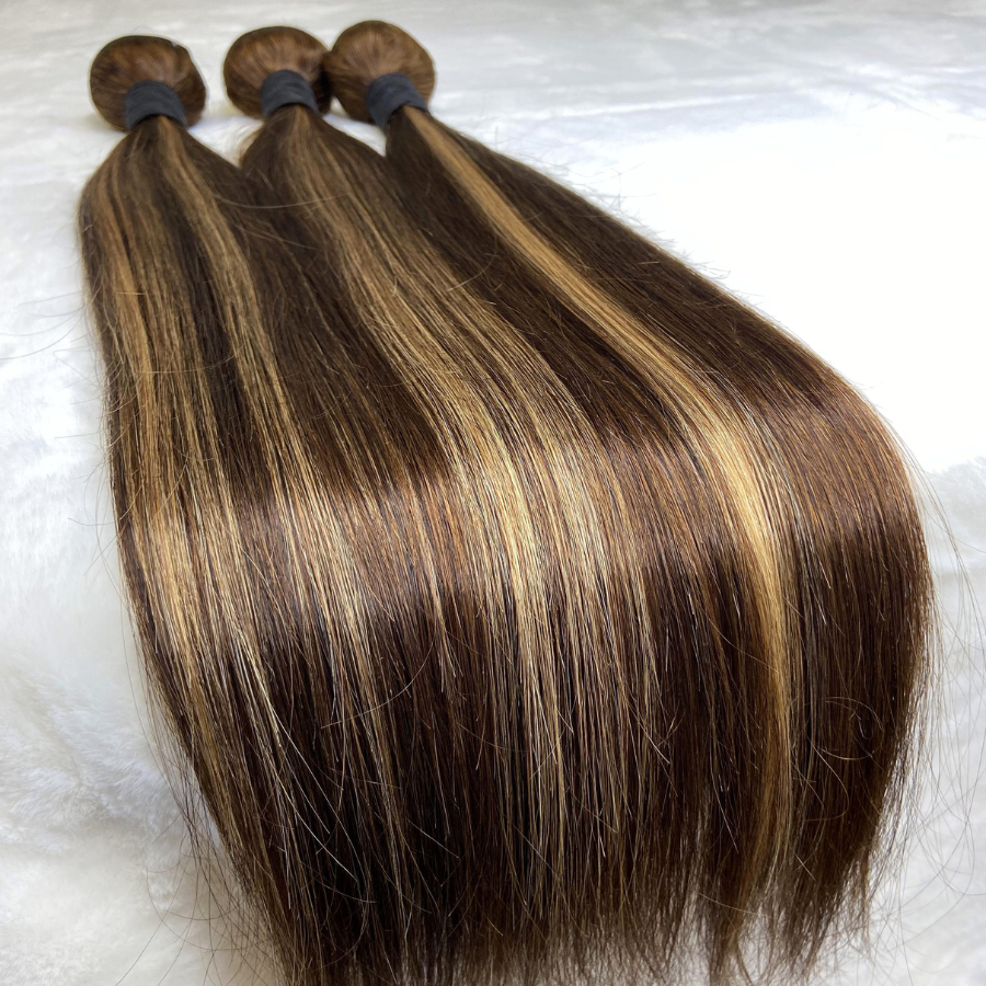 We Heart Hair Honey Blonde Ombre Highlight 3 Bundles Deal Straight 100% Virgin Human Hair Bundle