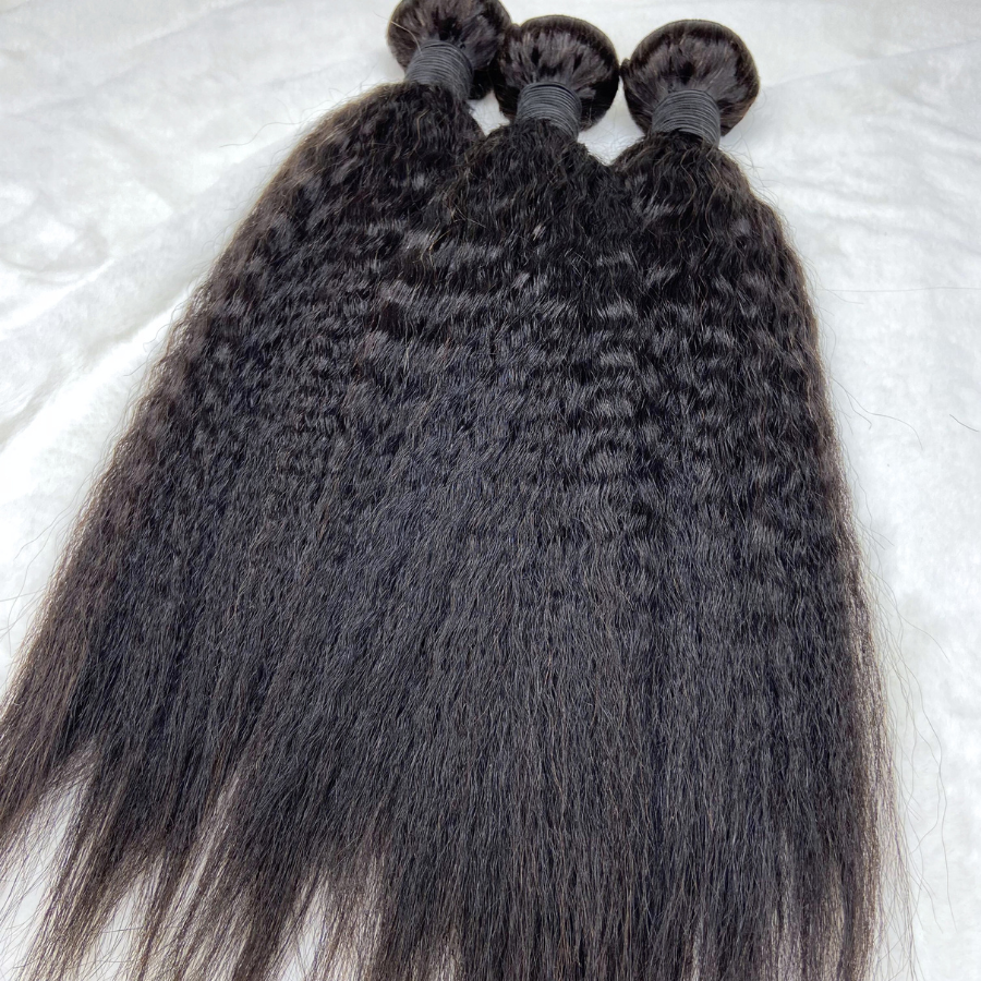 We Heart Hair Kinky Straight 3 Bundles Deal 100% Virgin Human Hair