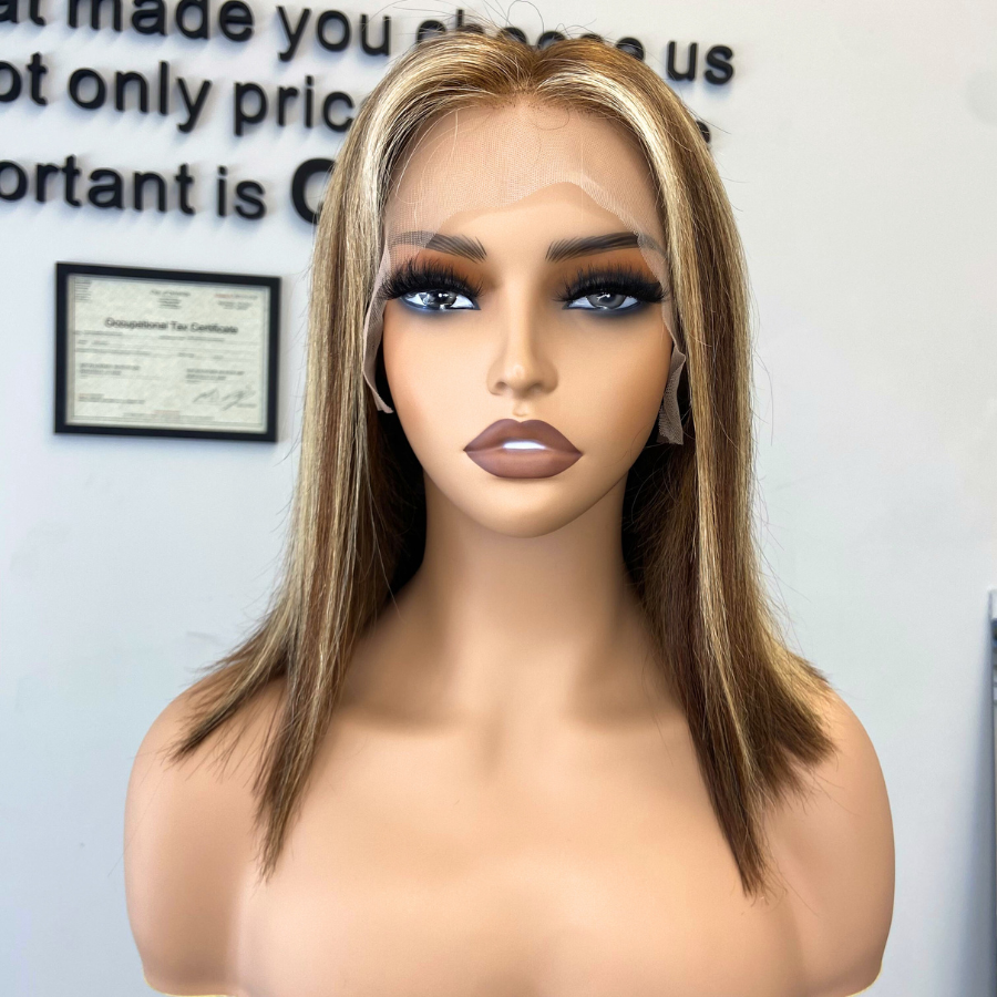 We Heart Hair Honey Blonde Highlight 13X4 Frontal Bob Wig