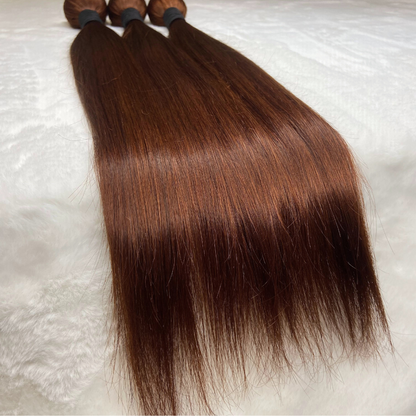 We Heart Hair Cinnamon Red Straight 3 Bundles Deal 100% Virgin Human Hair