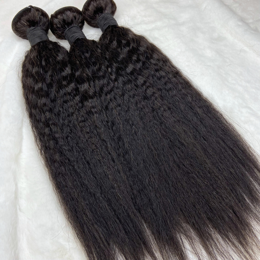 We Heart Hair Kinky Straight 3 Bundles Deal 100% Virgin Human Hair