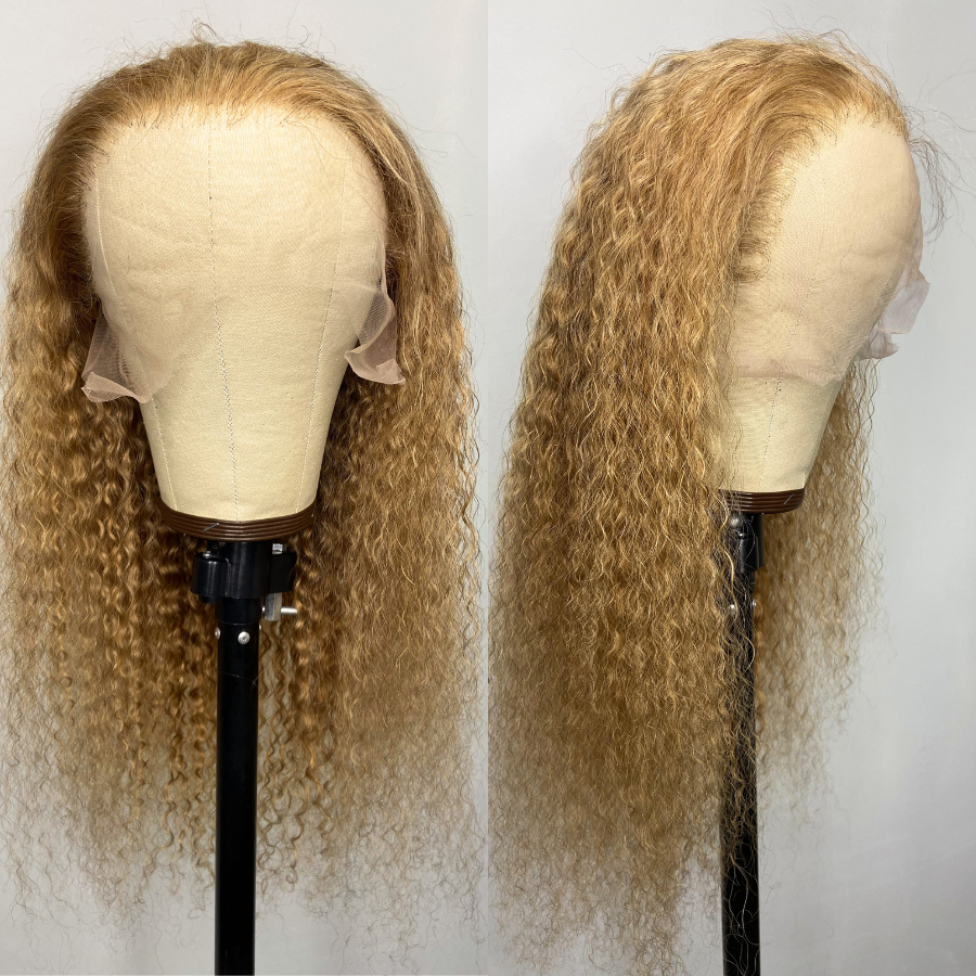 We Heart Hair Honey Blonde Malaysian Curly Lace Front Human Hair Wig