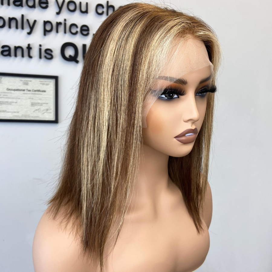 We Heart Hair Honey Blonde Highlight 13X4 Frontal Bob Wig