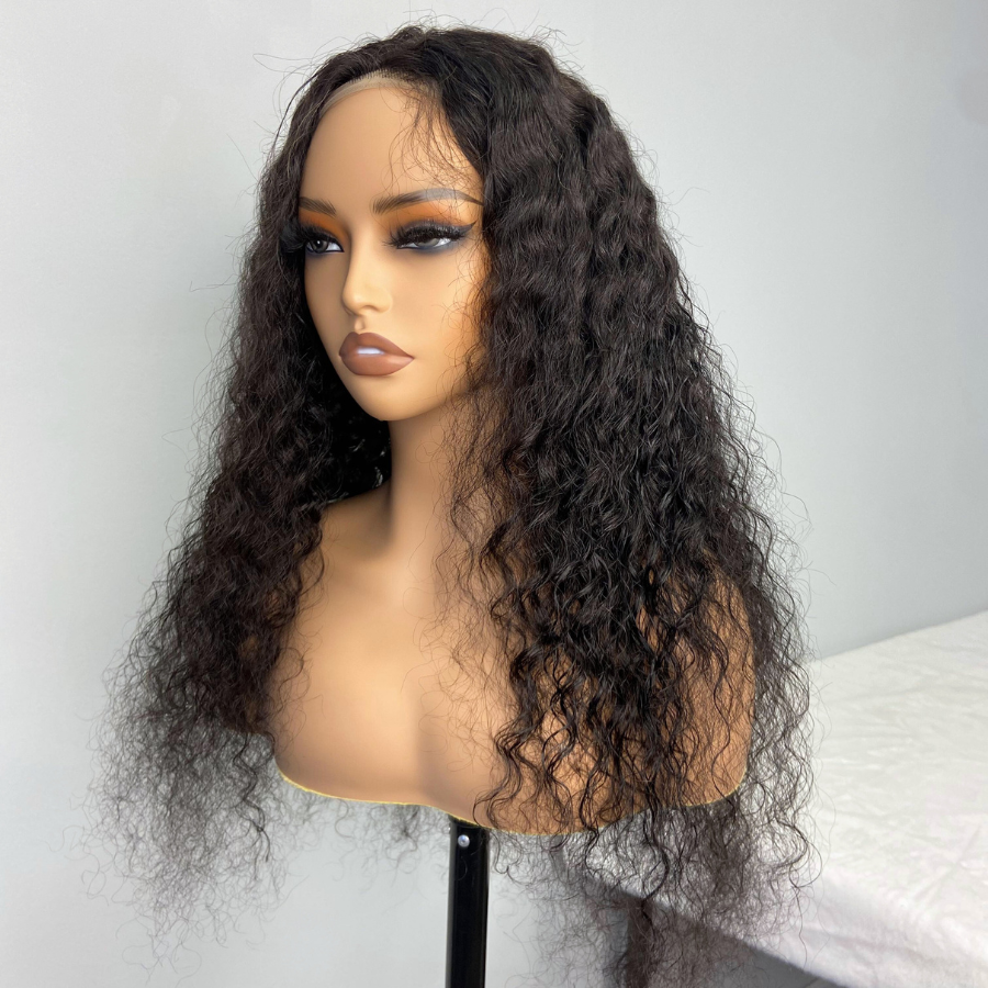 We Heart Hair Deep Wave Curly 13x4 Lace Front Human Hair Wig 180% Density Transparent Lace