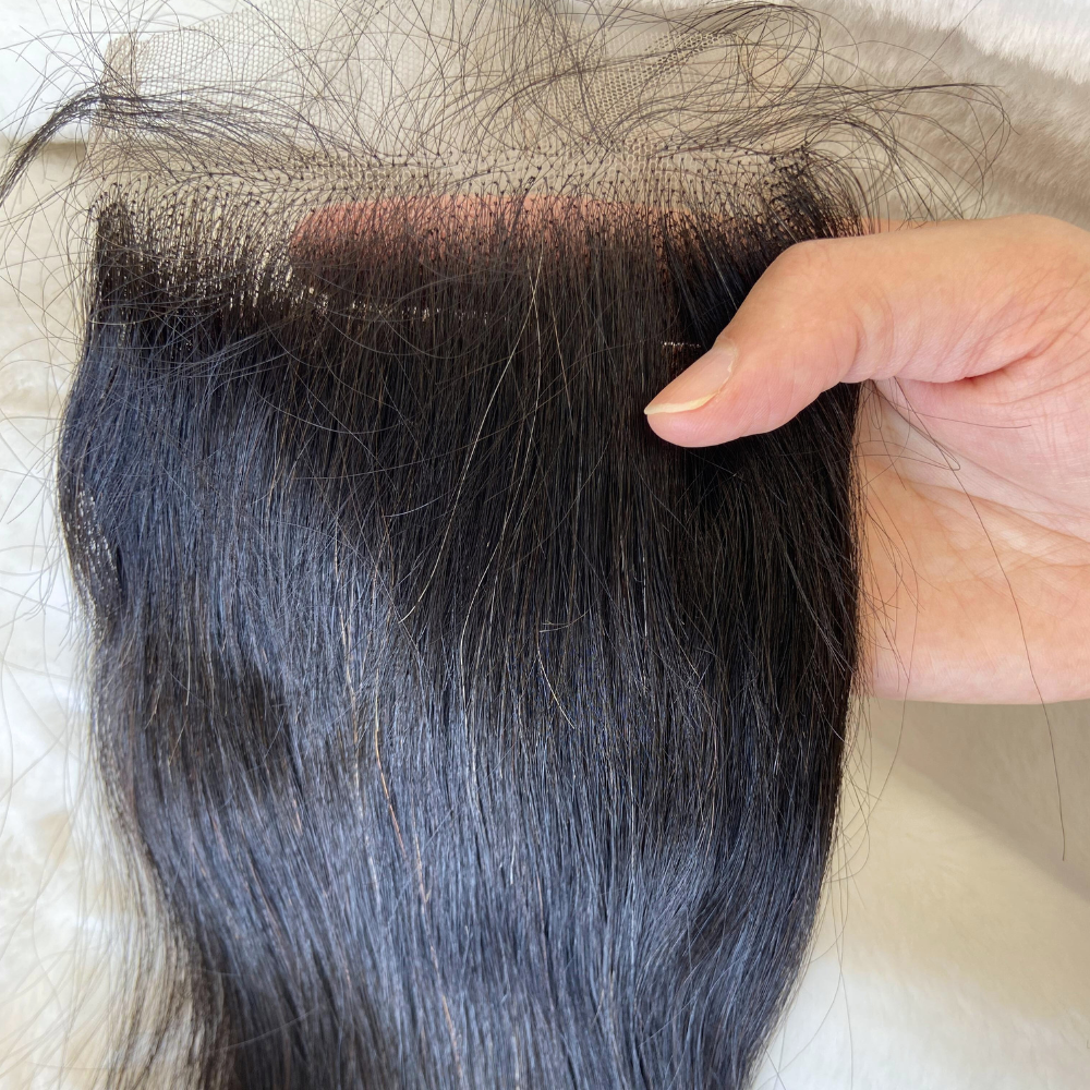 Straight 2x6/4X4/5X5/13x4 Lace Frontal Transparent Lace Virgin Hair Closure