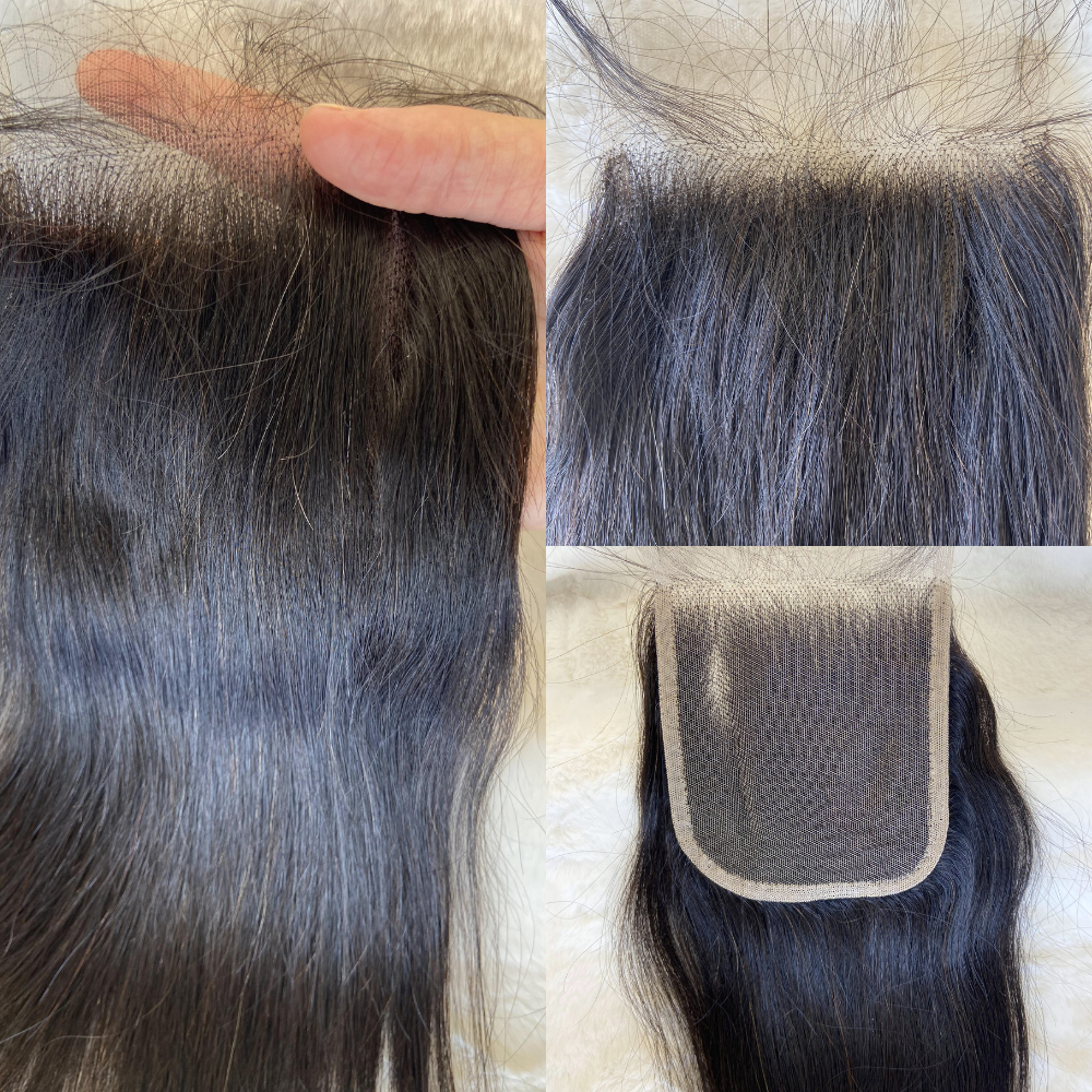 Straight 2x6/4X4/5X5/13x4 Lace Frontal Transparent Lace Virgin Hair Closure