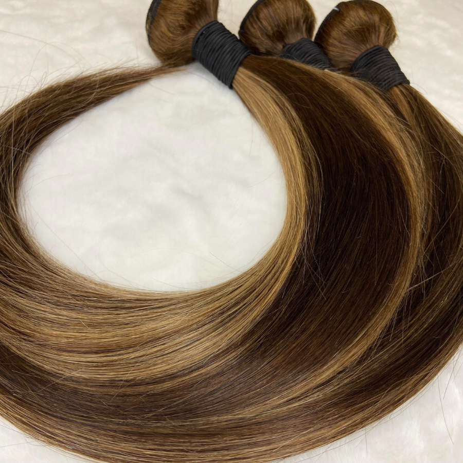 We Heart Hair Honey Blonde Ombre Highlight 3 Bundles Deal Straight 100% Virgin Human Hair Bundle