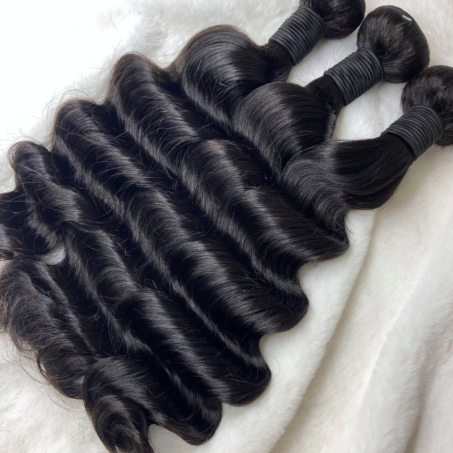 We Heart Hair 3 Bundles Indian Romance Wavy 100% Virgin Human Hair Loose Deep Wave Hair