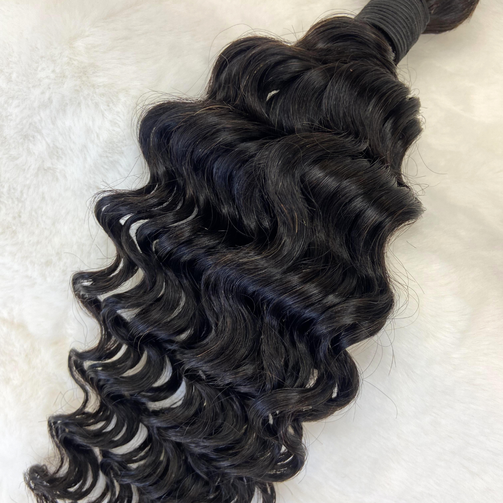 We Heart Hair Virgin Human Hair 1PC Deep Wave Natural Black Hair