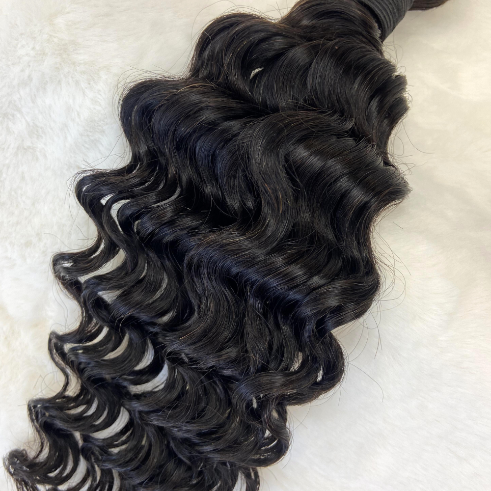 We Heart Hair Virgin Human Hair 1PC Deep Wave Natural Black Hair