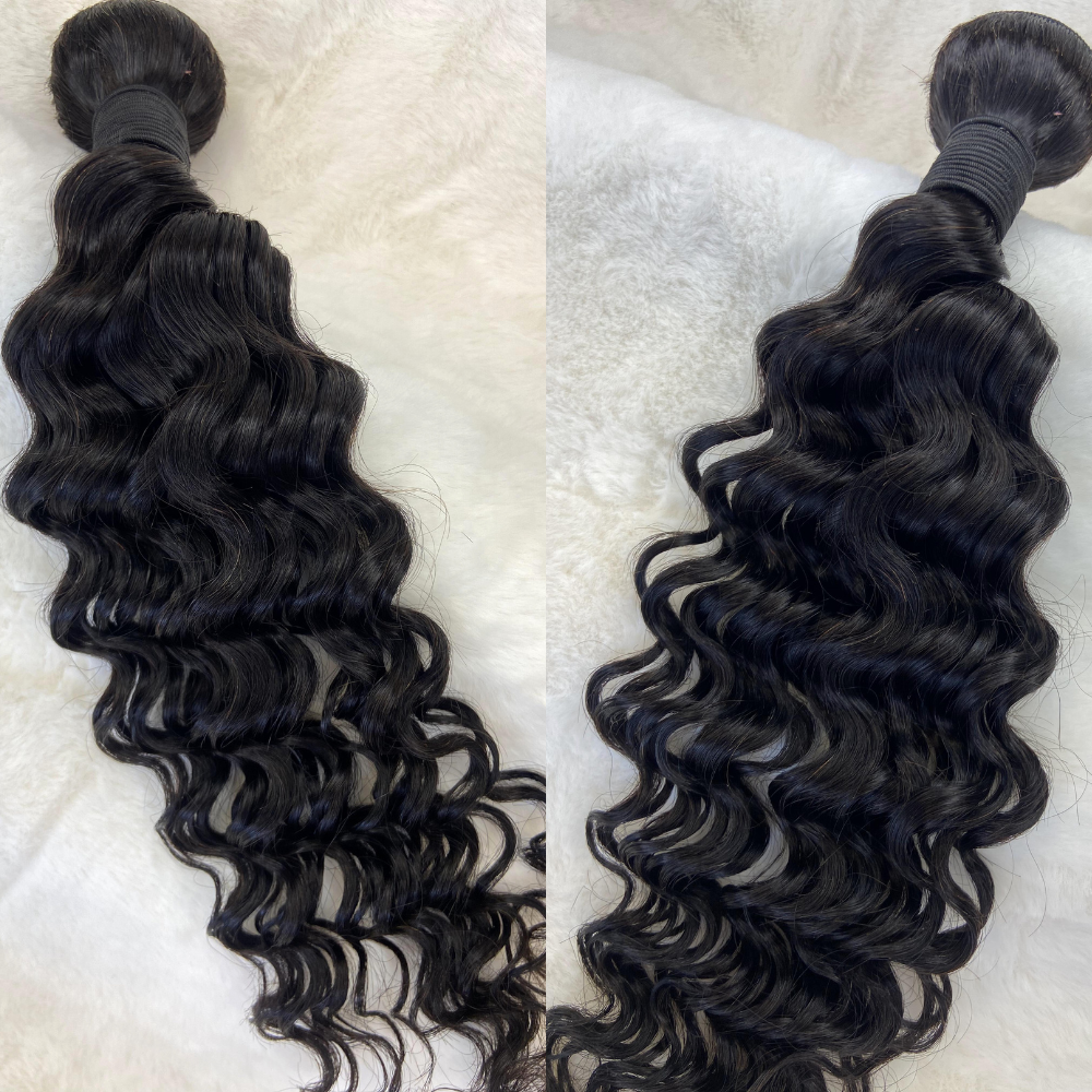 We Heart Hair Virgin Human Hair 1PC Deep Wave Natural Black Hair