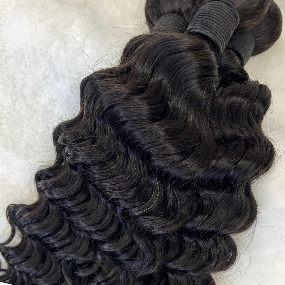 We Heart Hair 3 Bundles Deep Wave Virgin Human Hair Bundle Natural Color