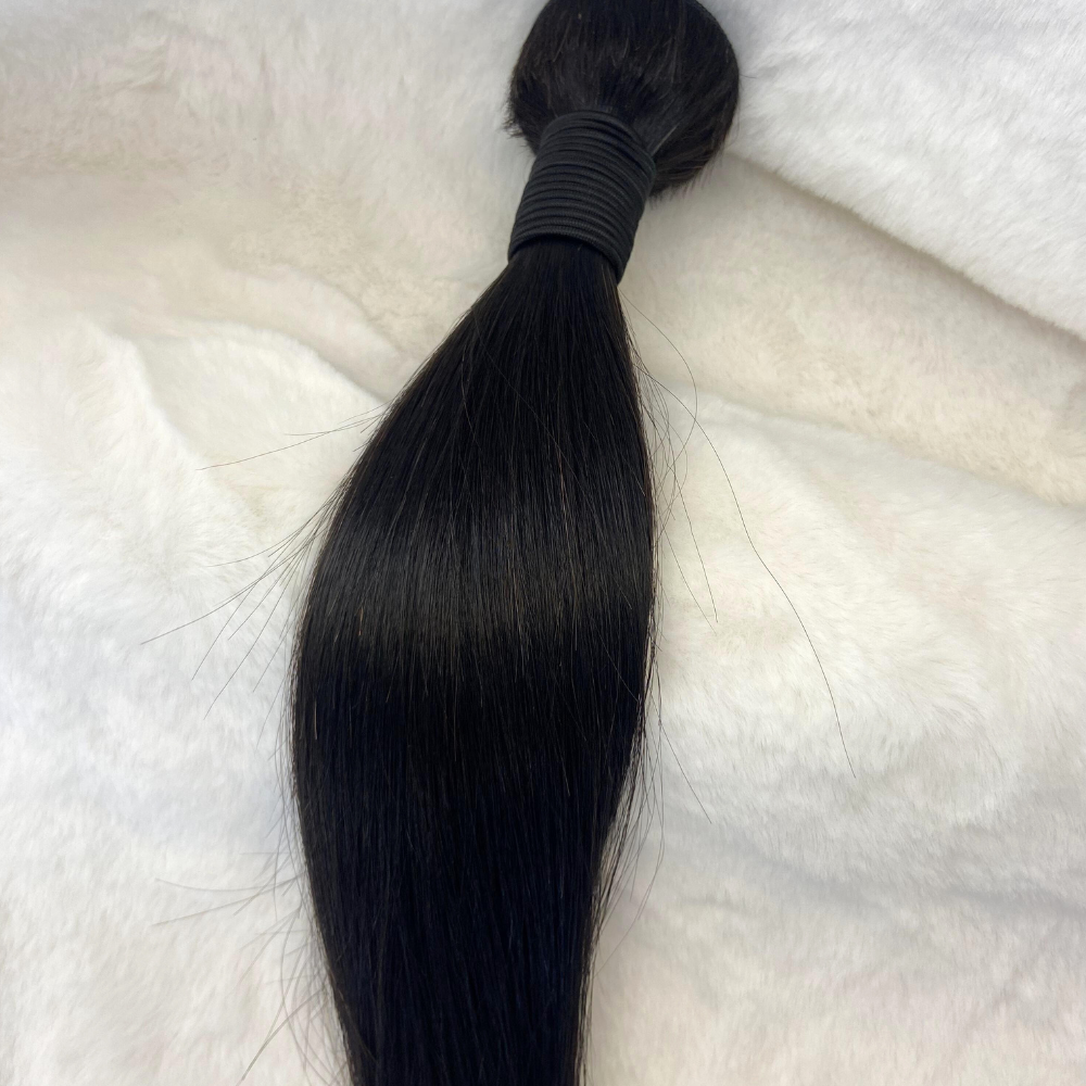 We Heart Hair 1PC Silky Straight 100% Virgin Human Hair Unprocessed Natural Black Hair Bundle