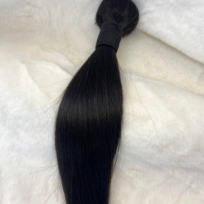 We Heart Hair 1PC Silky Straight 100% Virgin Human Hair Unprocessed Natural Black Hair Bundle