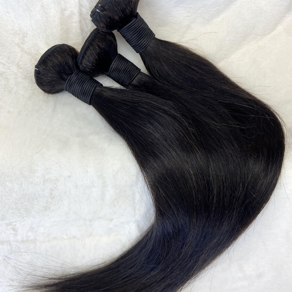 We Heart Hair 3 Bundles Silky Straight 100% Virgin Human Hair Natural Black