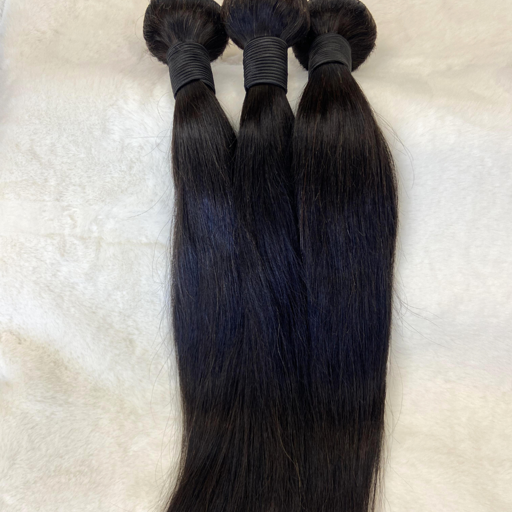 We Heart Hair 3 Bundles Silky Straight 100% Virgin Human Hair Natural Black