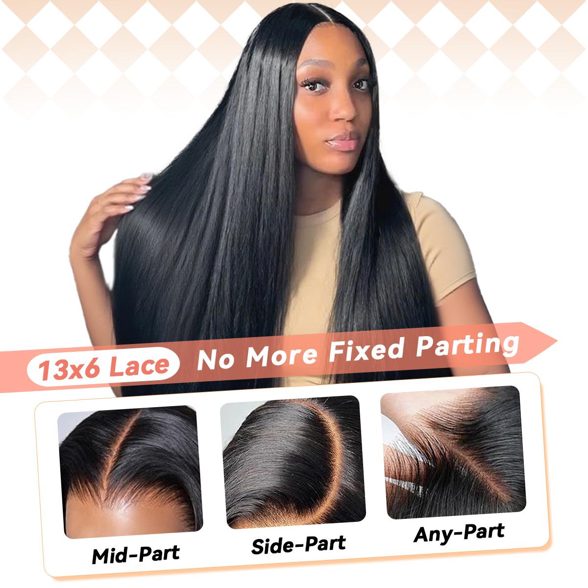 We Heart Hair 13x6 Full Frontal 100% Virgin Human Hair Straight Lace Front Wig 180% Density