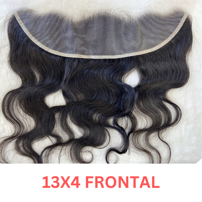 We Heart Hair Body Wave 4x4/5x5 Lace Closure, 13x4 Frontal Natural Black Virgin Human Hair Closure