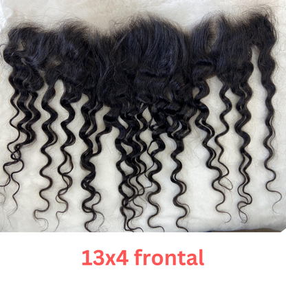 We Heart Hair 4X4/5X5 Lace Closure, 13X4 Frontal Deep Wave Virgin Hair Natural Black Swiss Transparent Lace.