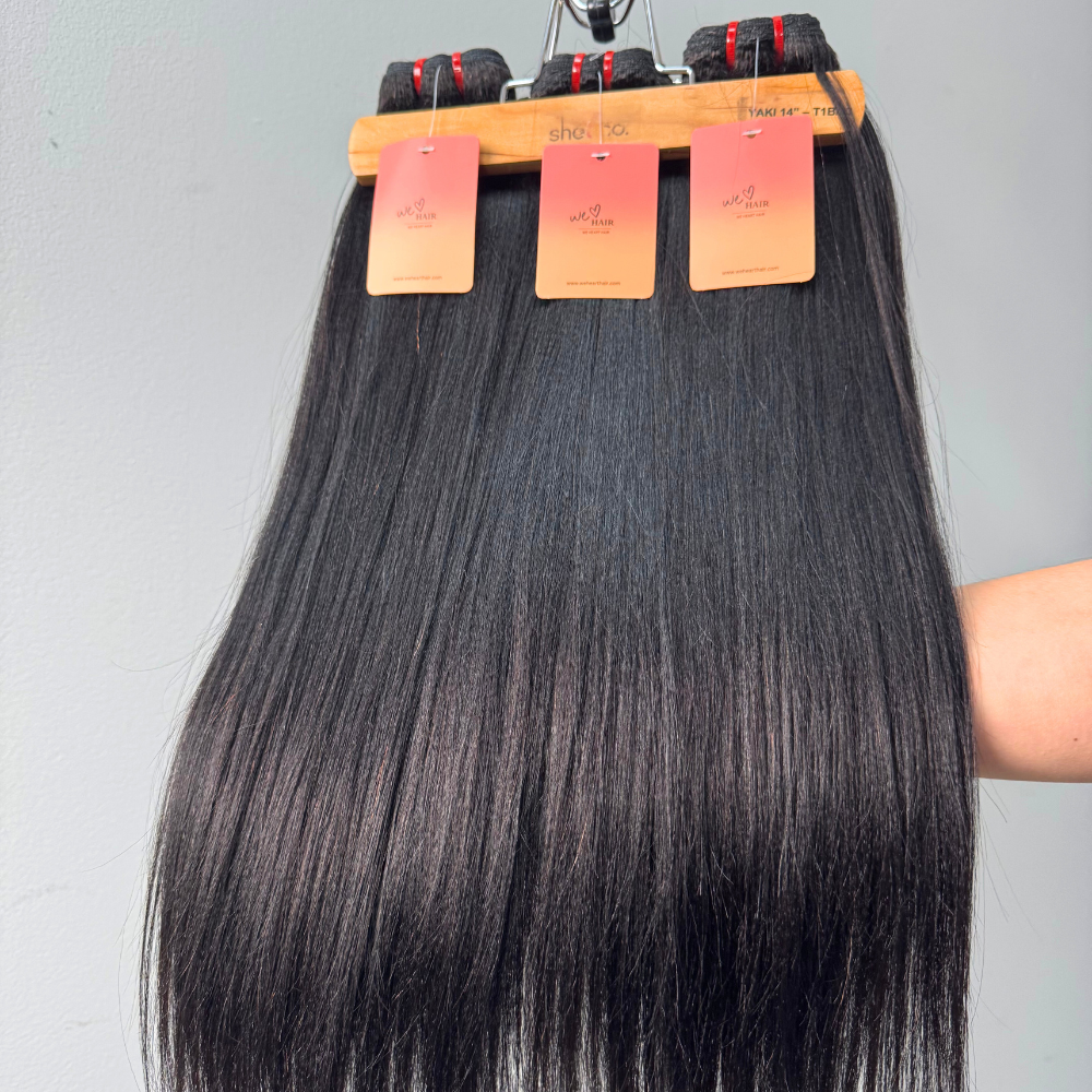We Heart Hair Cambodian 11A Yaki Perm Straight Bundle 100% Virgin Human Hair