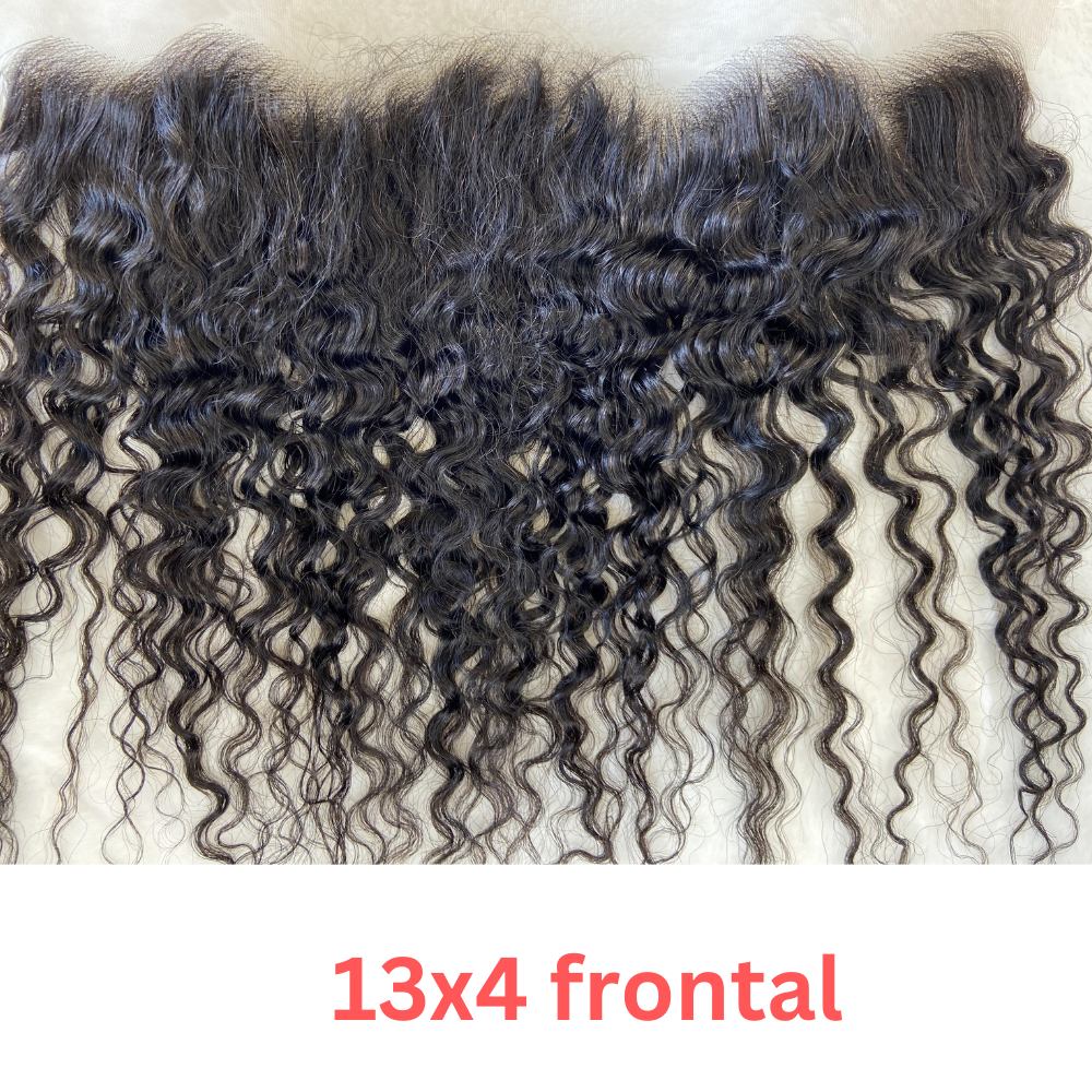 We Heart Hair Malaysian Curly 4x4 Lace Closure, 13x4 Lace Frontal Curly Virgin Human Hair Swiss Transparent Lace