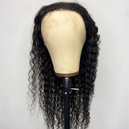 We Heart Hair 360 Lace Front Human Hair Wig Pre Plucked Malaysian Curly Natural Black Color