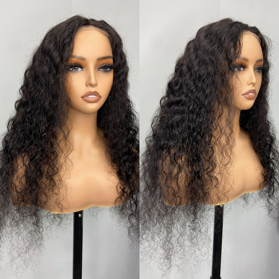 We Heart Hair Deep Wave Curly 13x4 Lace Front Human Hair Wig 180% Density Transparent Lace