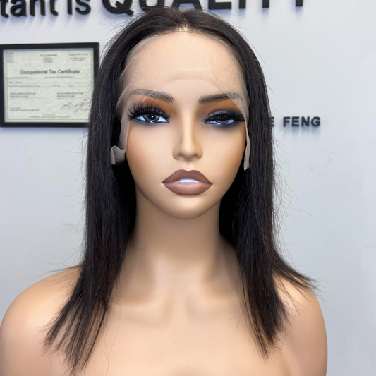 We Heart Hair 13X4 Full Frontal Bob Wig Lace Front Human Hair Wig Natural Color 180% Density