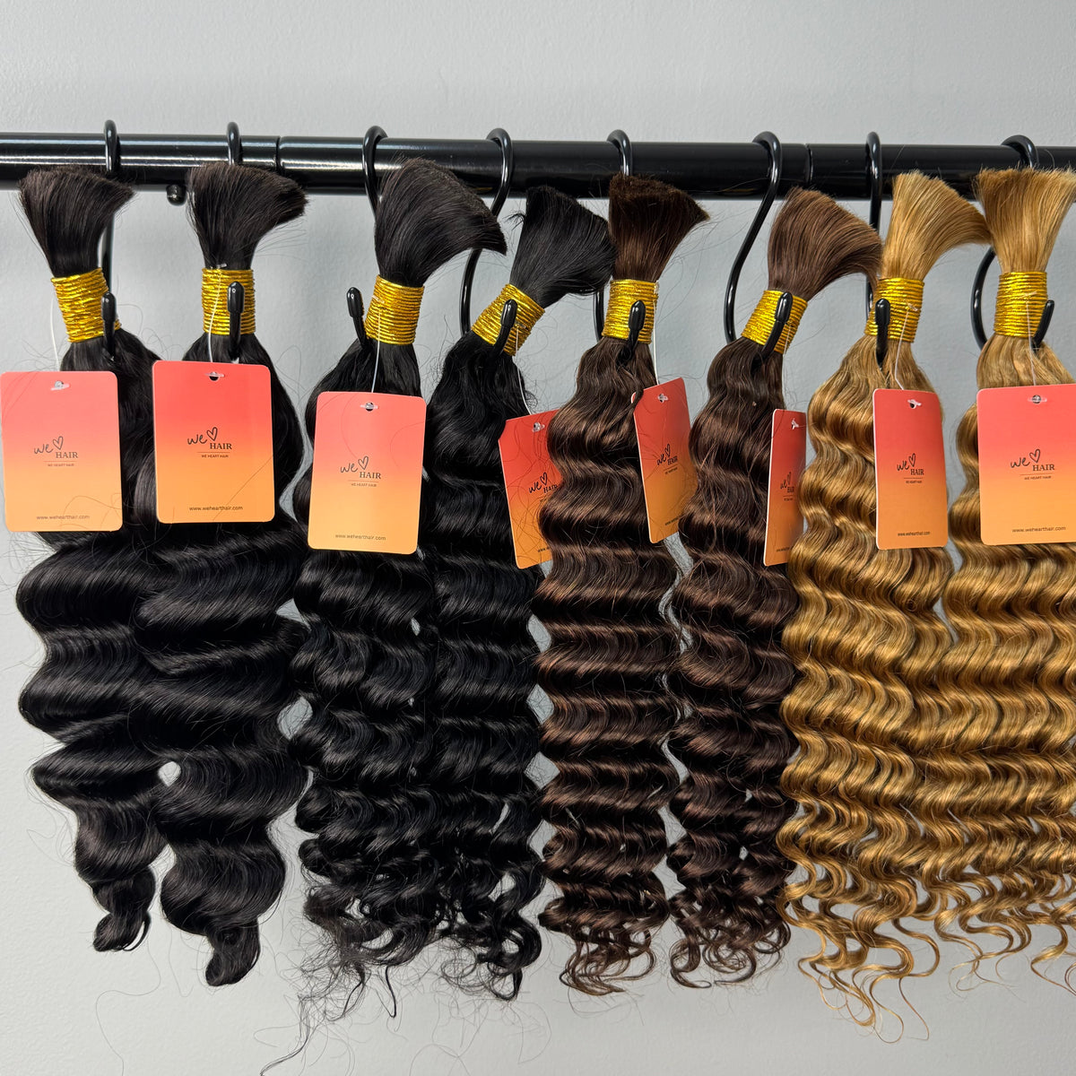 [We Heart Hair] Boho Braids 100% Cambodian Human Hair Bulk Hair For Braiding Hair Deep Wave Loose Deep Wave Honey Blonde 4/27 humanhair boho  Summer Hot