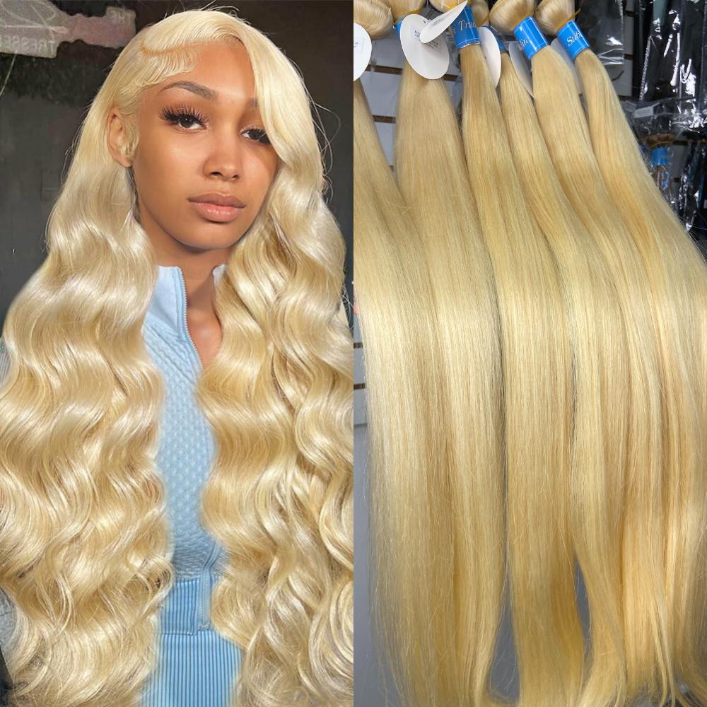 We Heart Hair 12A Blonde Hair Bundle Color 613 Straight Body Wave Deep Curly Blonde 100% Human Hair Bundle
