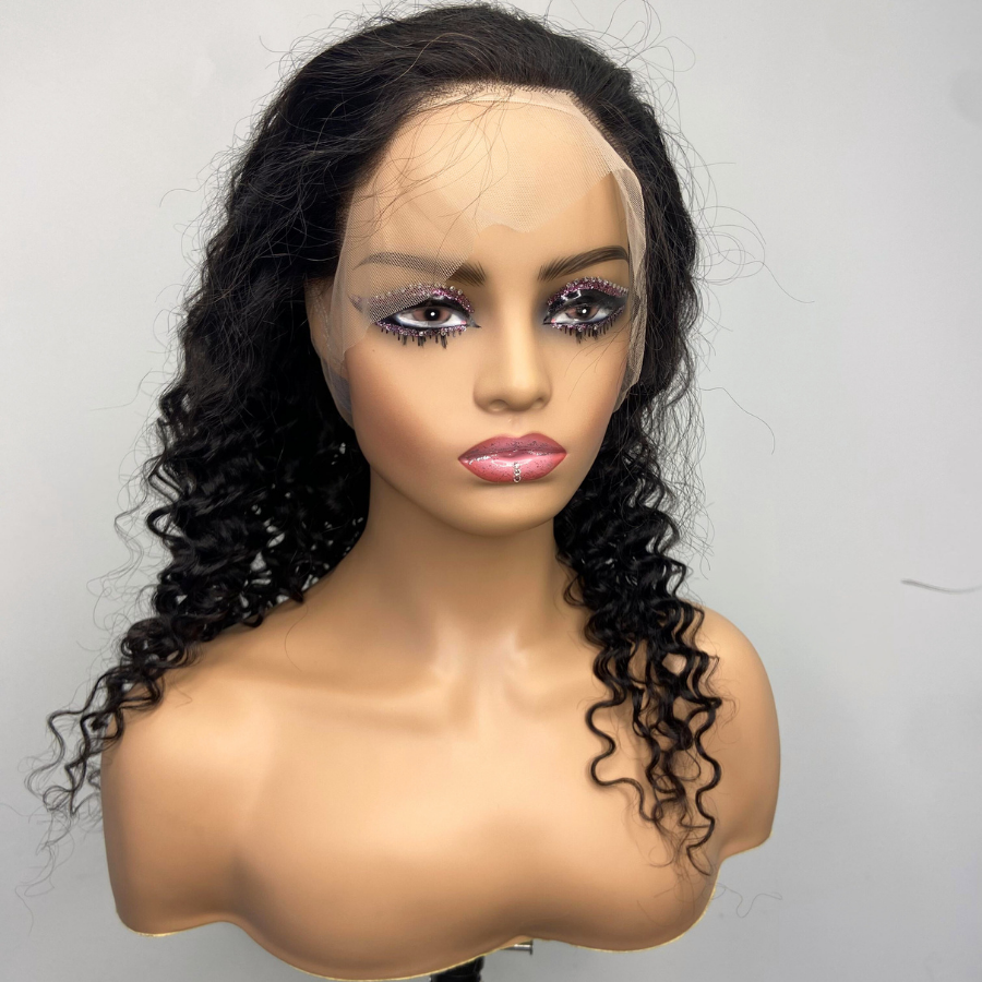 We Heart Hair 360 Lace Front Human Hair Wig Pre Plucked Deep Wave Natural Black Color
