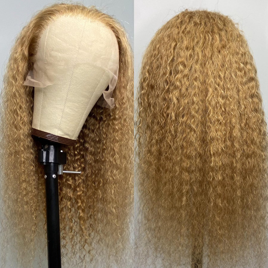 We Heart Hair Honey Blonde Malaysian Curly Lace Front Human Hair Wig