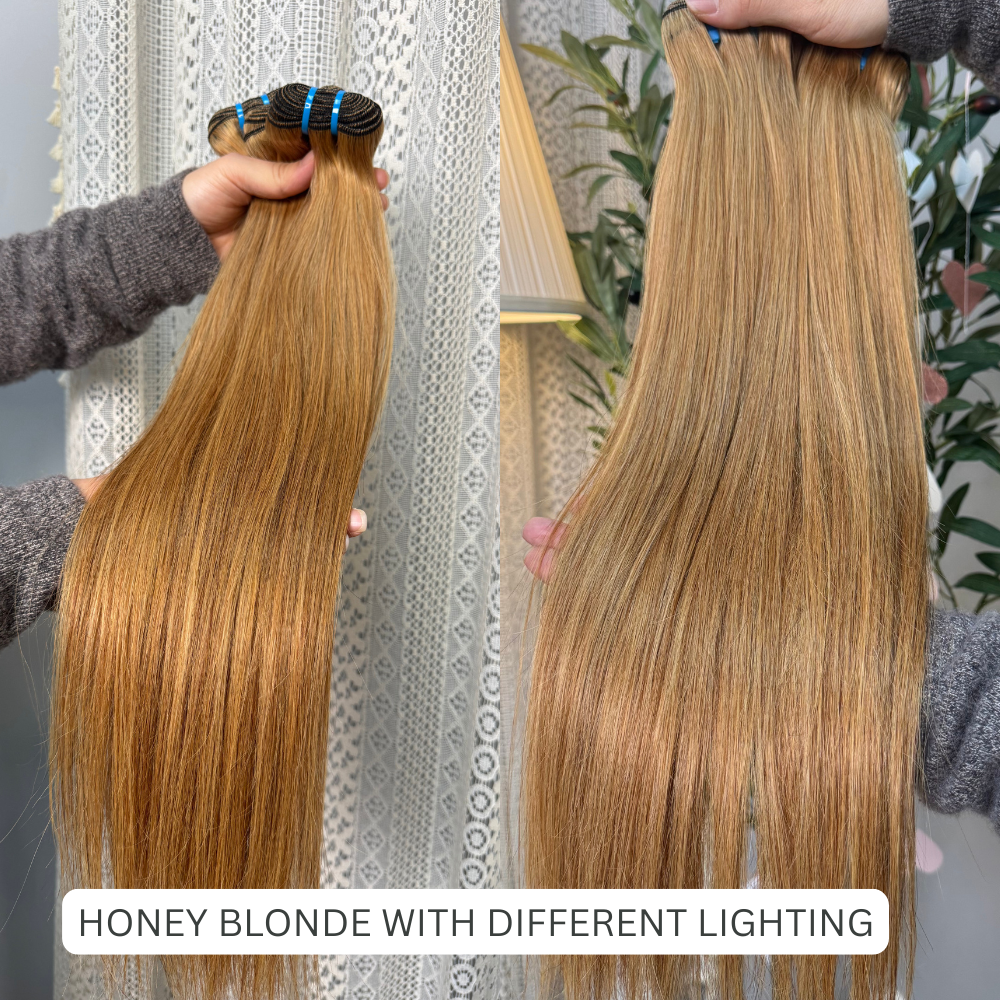 We Heart Hair 9A Honey Blonde Color 27 Straight Malaysian Remy Virgin Human Hair Bundle