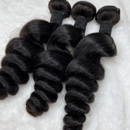 We Heart Hair Loose Wave 3 Bundles Deal 100% Virgin Human Hair Natural Black