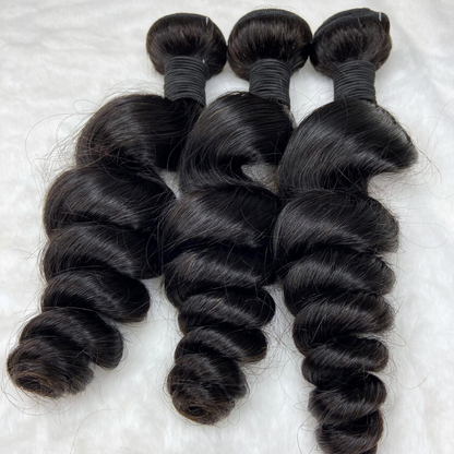 We Heart Hair Loose Wave 3 Bundles Deal 100% Virgin Human Hair Natural Black