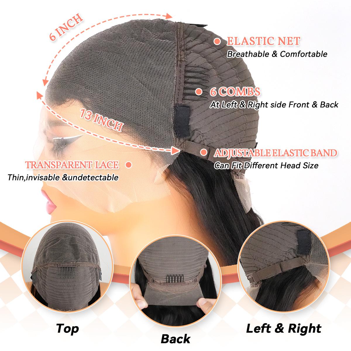 We Heart Hair 13x6 Full Frontal 100% Virgin Human Hair Straight Lace Front Wig 180% Density