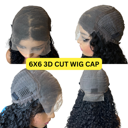 [We Heart Hair] Burmese Curly 6x6 Glueless Closure Lace Front Wig 100% Human Hair Curly Wig