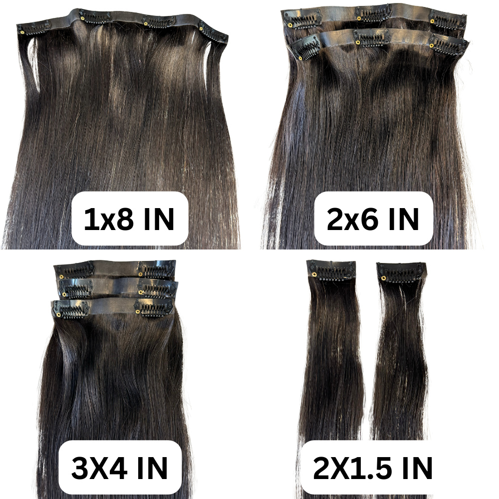 [We Heart Hair] Seamless Clip In 100% Human Hair 8 PCS Silky Straight Quality Hair Extension