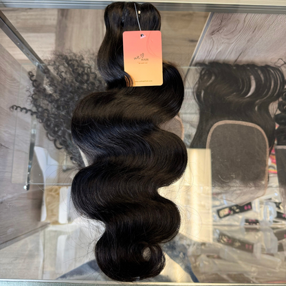 [We Heart Hair] Burmese Curly Soft Lace Weft Clip-on Hair Extension 100% Virgin Human 8PCS Straight Body Wave