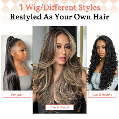 We Heart Hair 13x6 Full Frontal 100% Virgin Human Hair Straight Lace Front Wig 180% Density