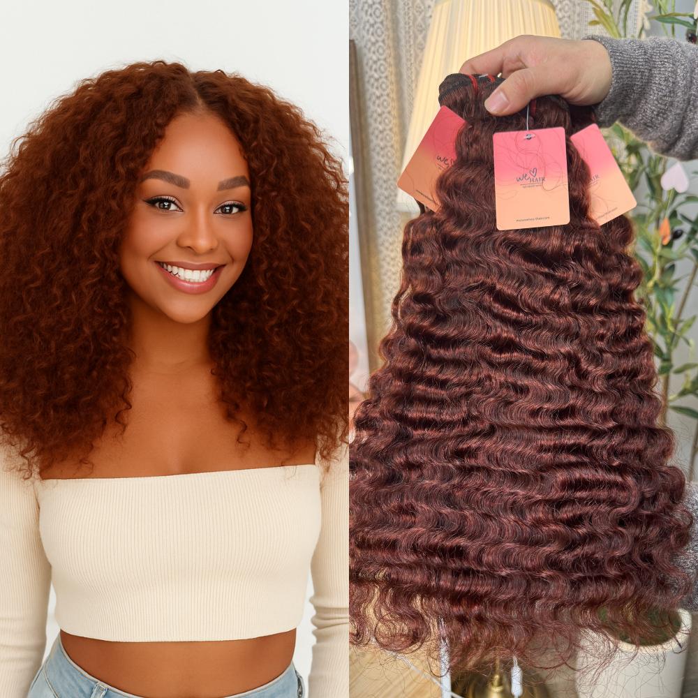 [We Heart Hair]Chestnut Brown Burmese Curly 11A 100% Virgin Human Hair Straight Body Wave Fall Hair Color