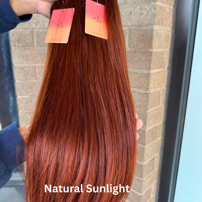 [We Heart Hair]Chestnut Brown Burmese Curly 11A 100% Virgin Human Hair Straight Body Wave Fall Hair Color