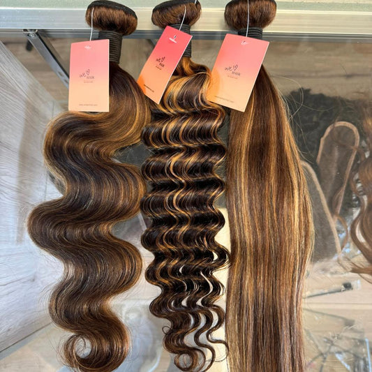 [We Heart Hair] Ombre Honey Blonde Highlights Malaysian Virgin Human Hair 3 Bundles