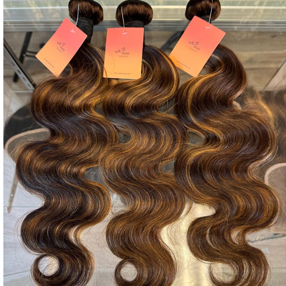 [We Heart Hair] Ombre Honey Blonde Highlights Malaysian Virgin Human Hair 3 Bundles
