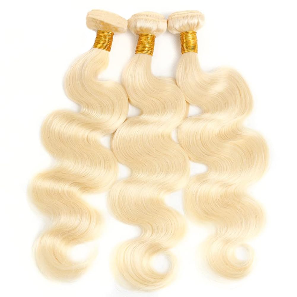 We Heart Hair 12A Blonde Hair Bundle Color 613 Straight Body Wave Deep Curly Blonde 100% Human Hair Bundle