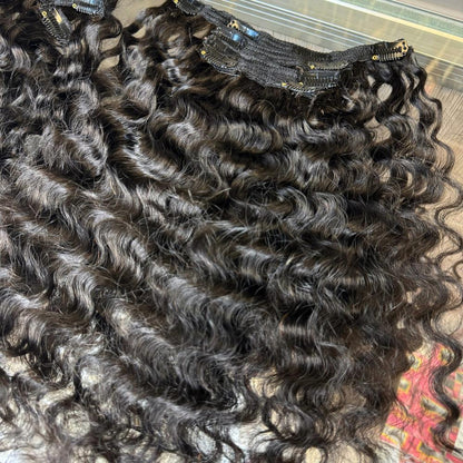 [We Heart Hair] Burmese Curly Soft Lace Weft Clip-on Hair Extension 100% Virgin Human 8PCS Straight Body Wave