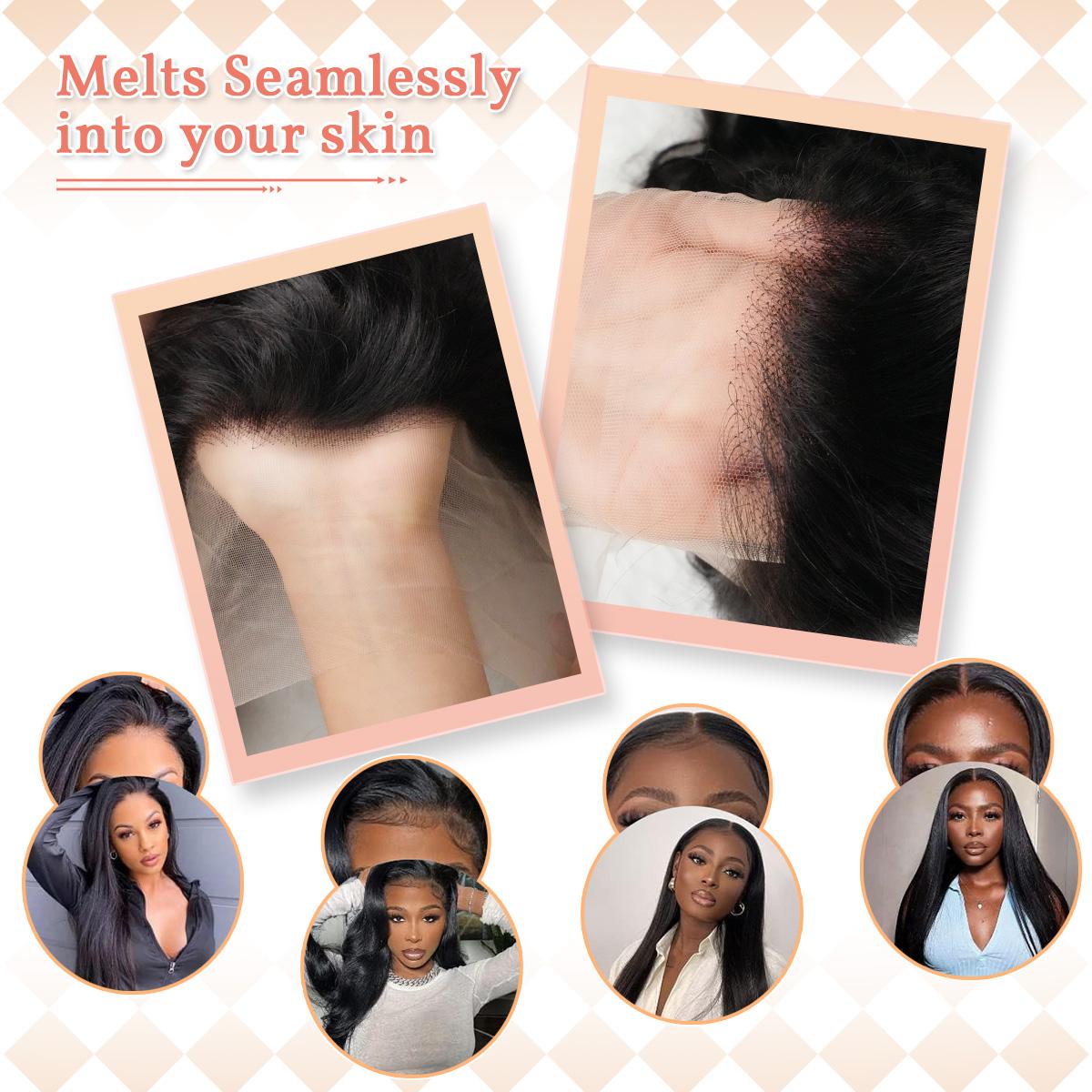 We Heart Hair 13x6 Body Wave Full Frontal Wig 100% Cambodian Human Hair 200% Density Lace Wig Transparent Lace