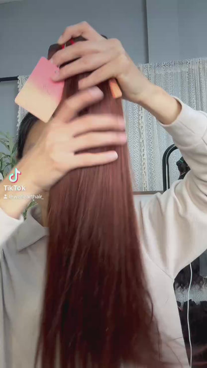 Chestnut Brown Cambodian 11A 100% Virgin Human Hair Straight Body Wave